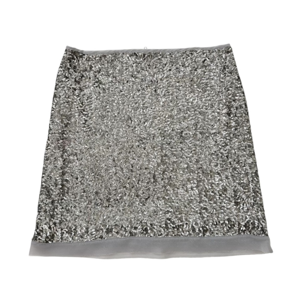 Olive & Oak Silver Sequin Skirt
